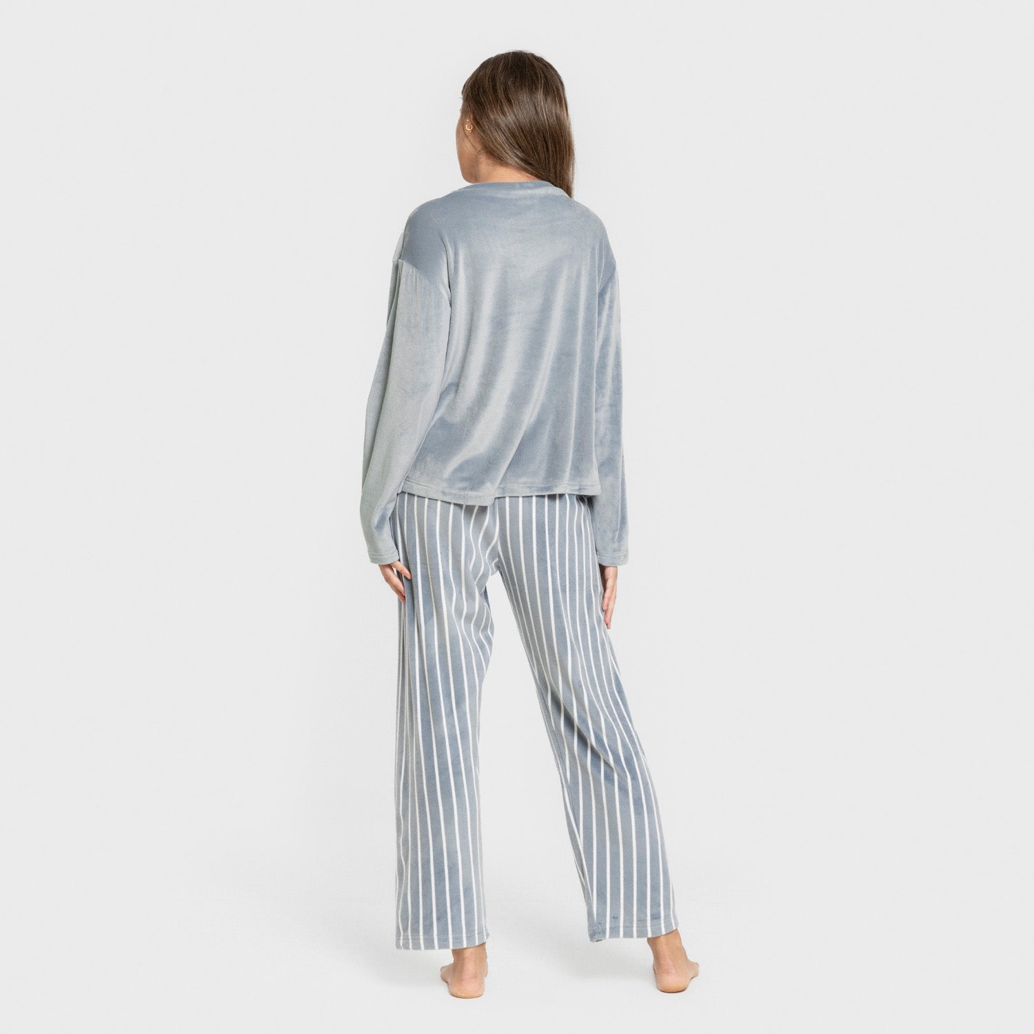 Pijama terciopelo super soft mujer Raya Astria indigo