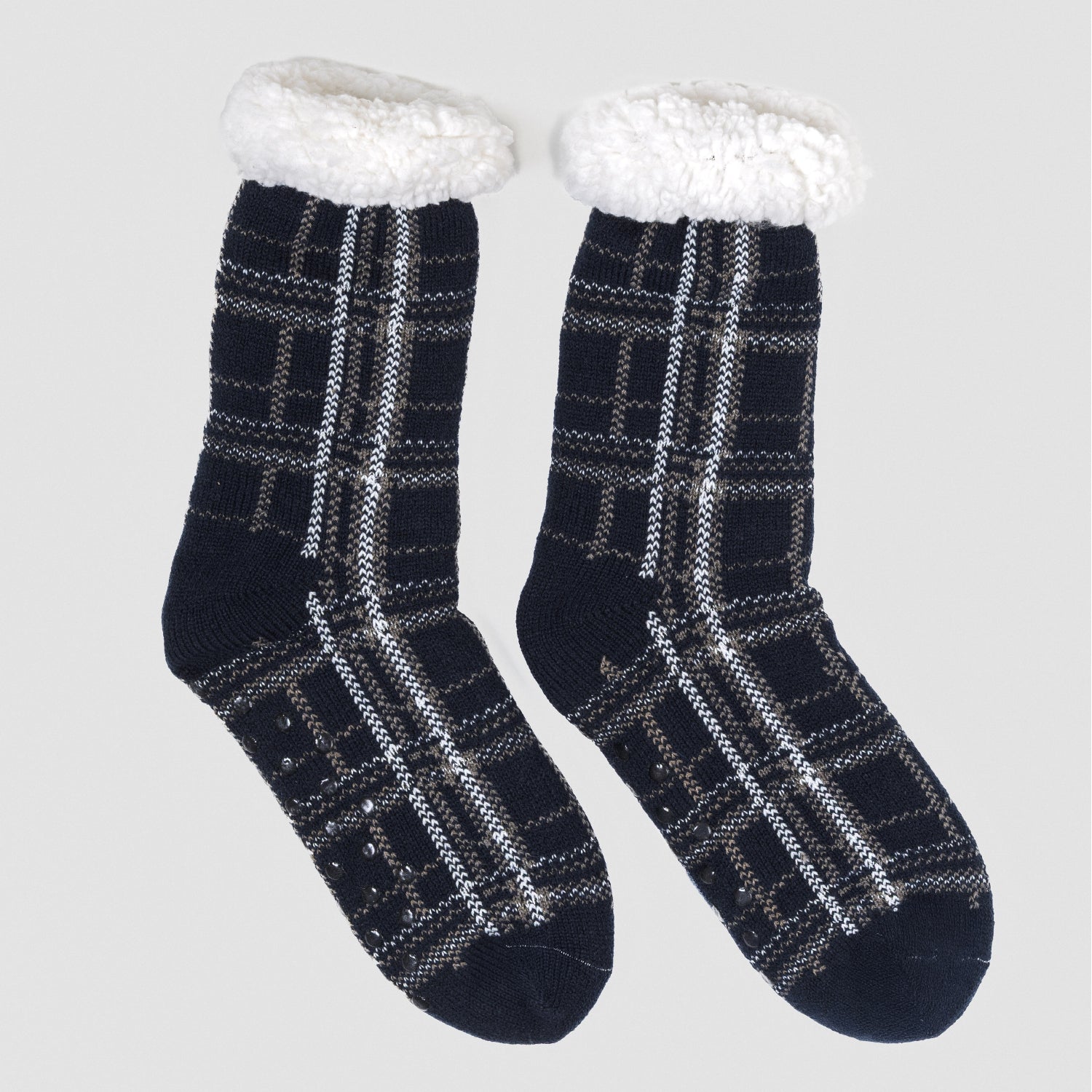 Calcetines hombre Cuadro Brais azul marino