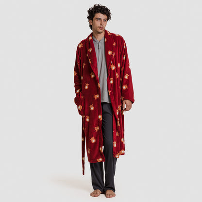 Accappatoio in coral da uomo Tatin bordeaux