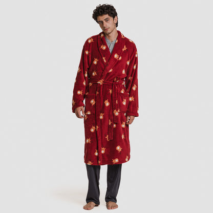 Accappatoio in coral da uomo Tatin bordeaux