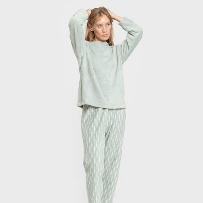 Pijama coral Espiga verde tiffany