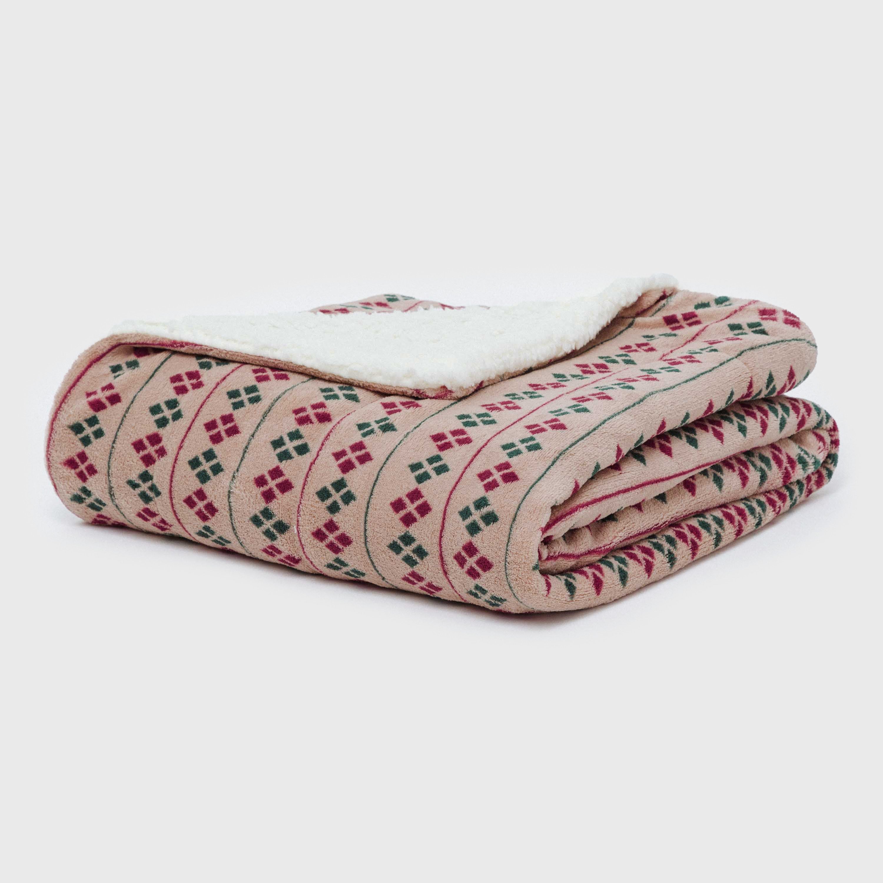 Coperta sherpa Casimira bordeaux