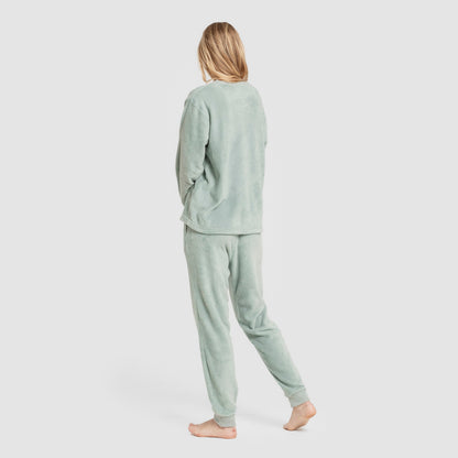 Pijama Coral Puño Mujer Hello Thursday Verde TIffany