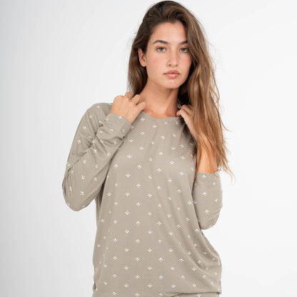 Pijama Largo Mujer Soft Embera Verde Seco