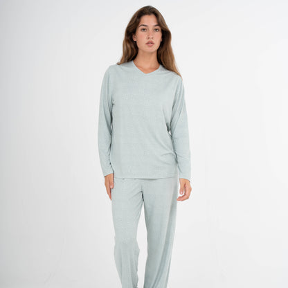 Pijama Largo Mujer Soft Lolenda Verde Tiffany