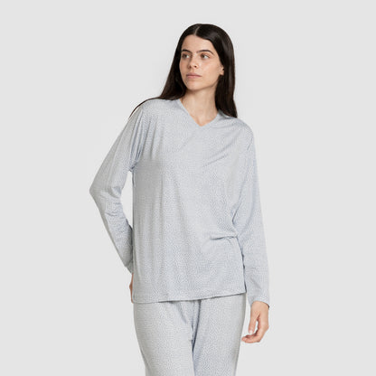 Pijama largo mujer soft Lolenda indigo