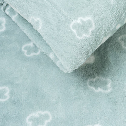 Juego de sábanas coralina Nube New verde tiffany cuna