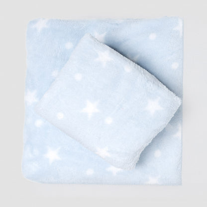 Juego de sábanas coralina Cosmo celeste cuna