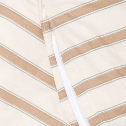 Capa de edredão franela Raya Sitges verde-seco - taupe