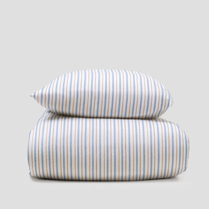 Capa de edredão franela Raya Benet areia - índigo