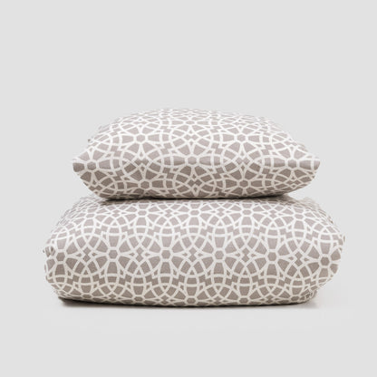 Capa de edredão franela Galisteo cinza-claro