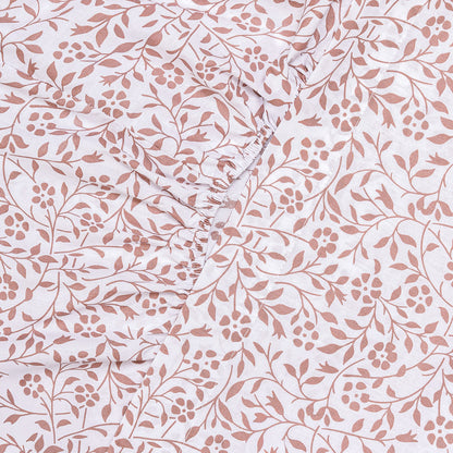 Jogo de lençóis de algodão Osaka rosa keike